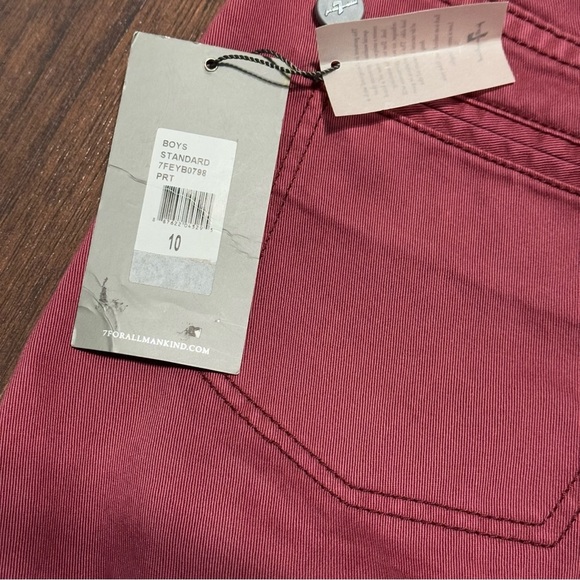 7 For All Mankind Standard Straight Leg Red Jeans Big Boys 10 women’s 25 NWT - Picture 8 of 15